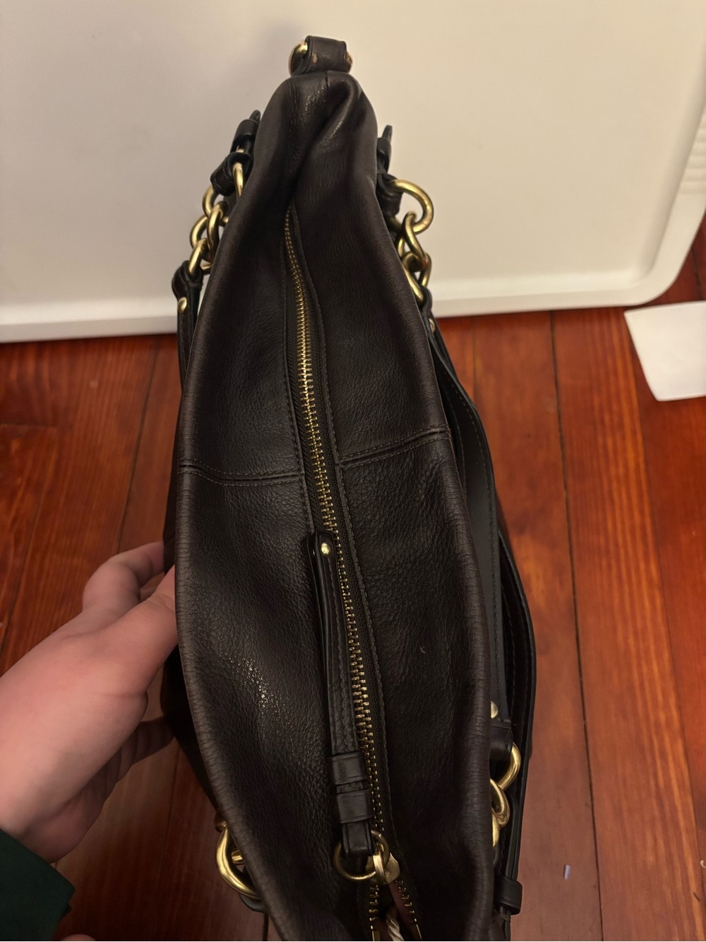 Coach Ashley Soho Hobo Soft Leather Shoulder Bag - Dark Brown - Picture 6 of 9